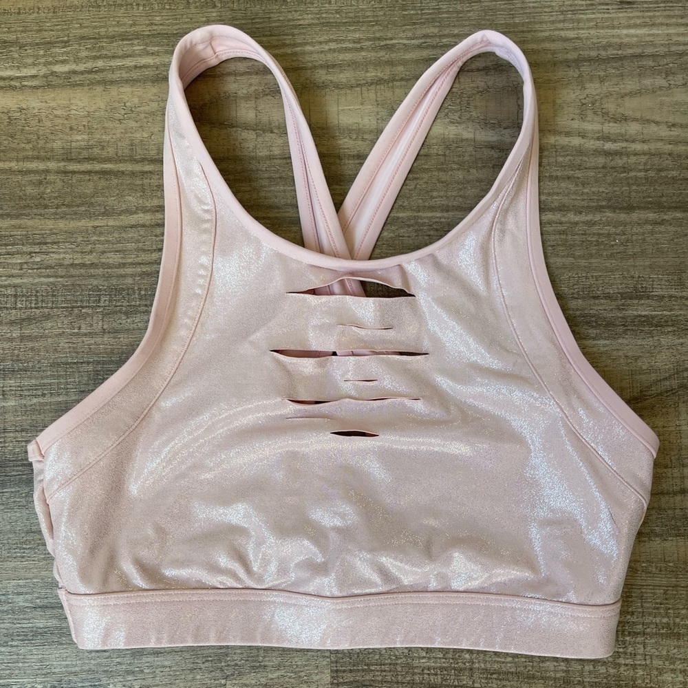 Shiny sports bra